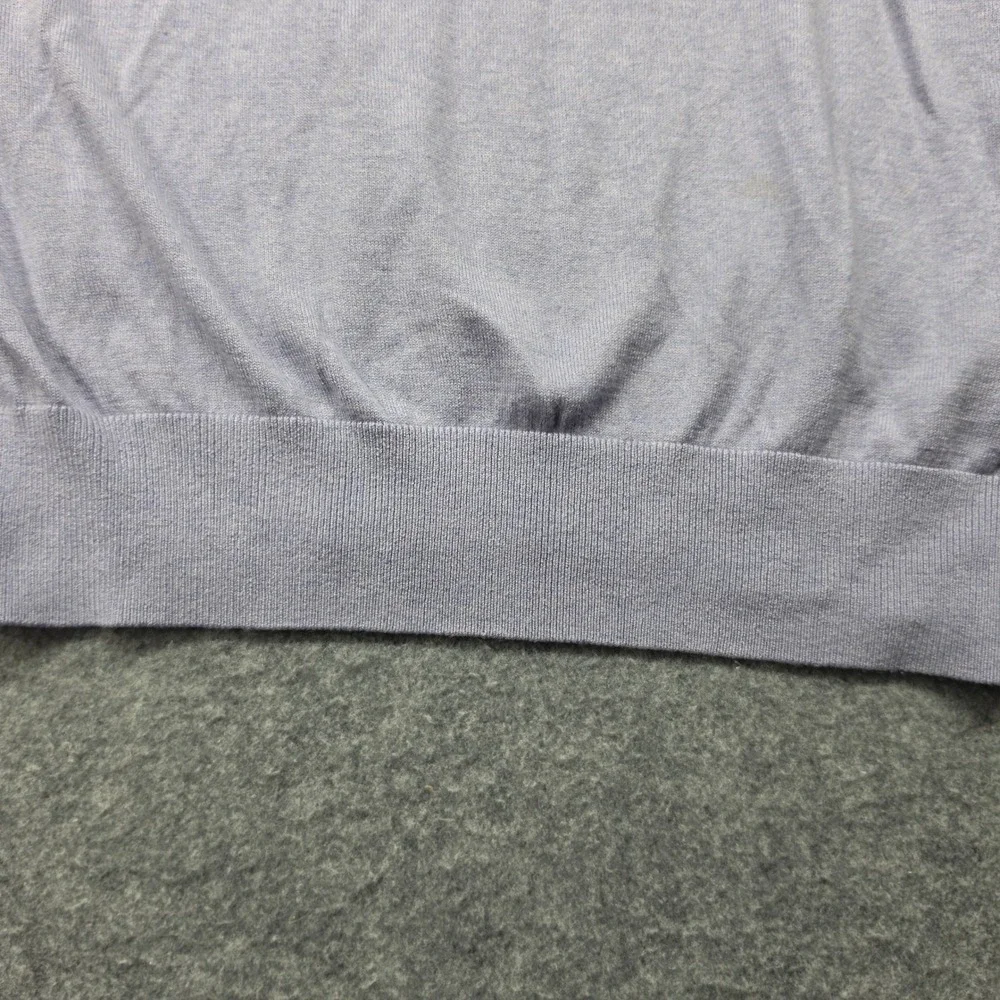 Banana Republic Luxury Blend Silk Cotton Cashmere V-Neck Sweater Purple Mens M